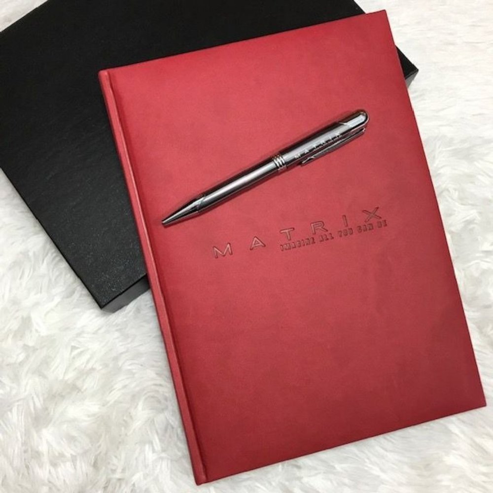 NWOT Castelli Red Italian Genuine Leather MATRIX Imagine All You Can Be Journal